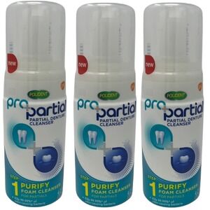 Polident Propartial Step 1 Partial Denture Cleanser Foam, 4.2 Oz, 3 Count 32024
